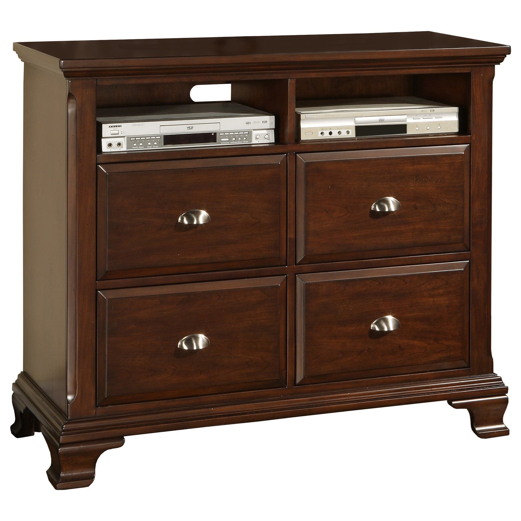 Elements Canton Media Chest With 4 Drawers And Divided Opening