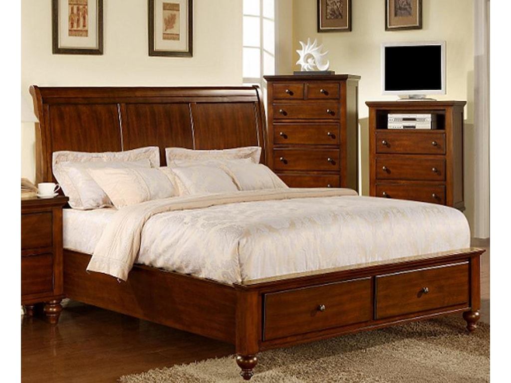 Elements Chatham Queen Sleigh Bed With Storage Royal Furniture Sleigh Beds Queen Sleigh Bed With Drawers