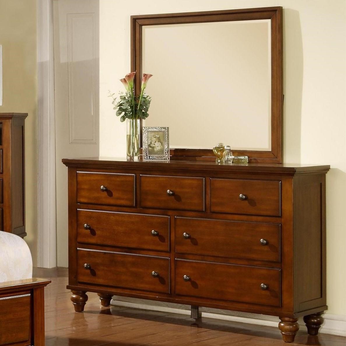 Elements Chatham Transitional Dresser Landscape Mirror Set