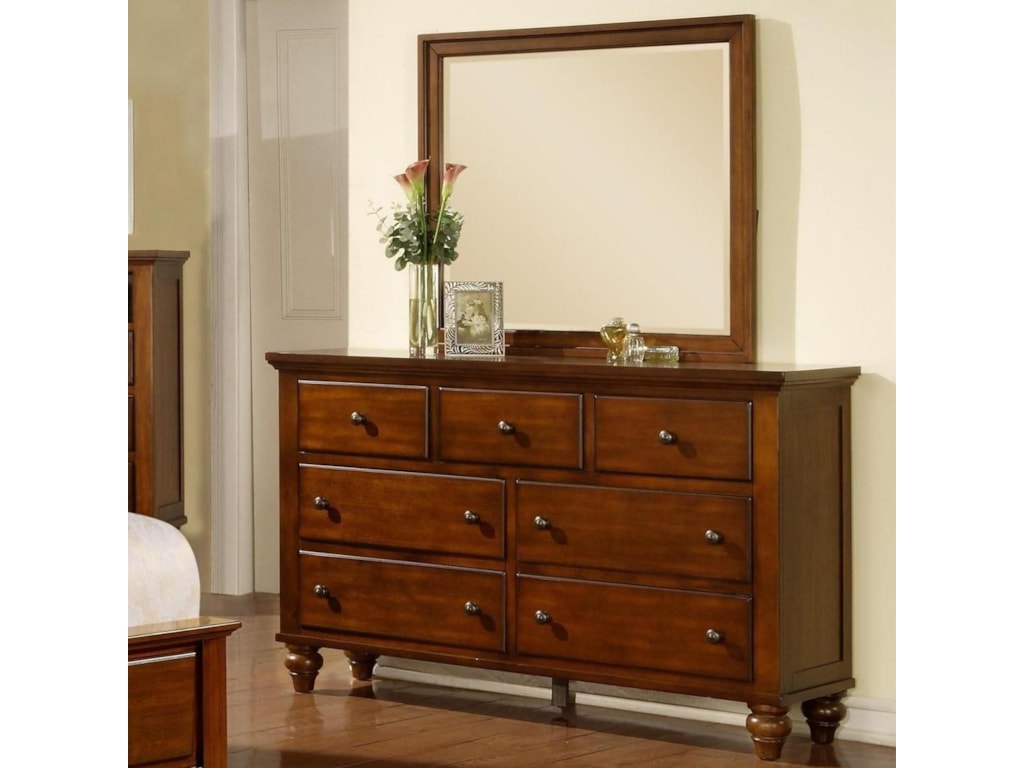 Elements Chatham Transitional Dresser Landscape Mirror Set
