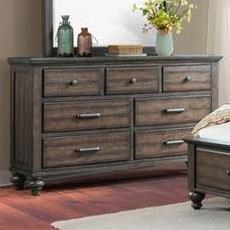 Elements Chatham Gray Transitional 7 Drawer Dresser Royal