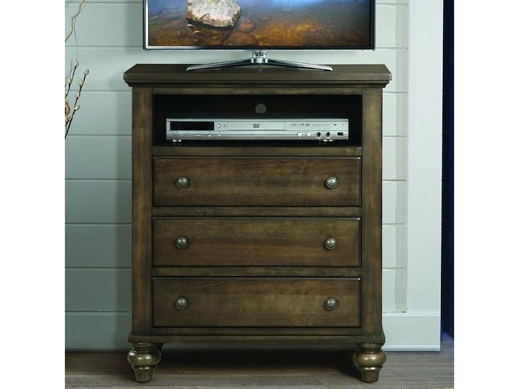 Elements Chatham Gray Transitional Media Chest With Component