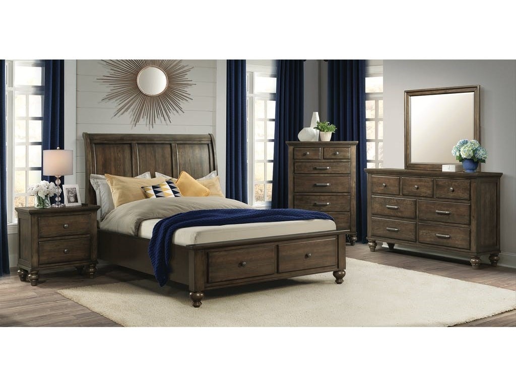 Elements Chatham GrayKing Sleigh Bed
