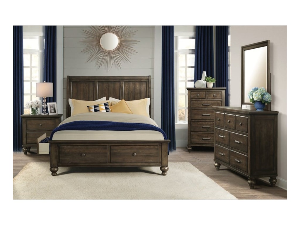 Elements Chatham GrayKing Sleigh Bed
