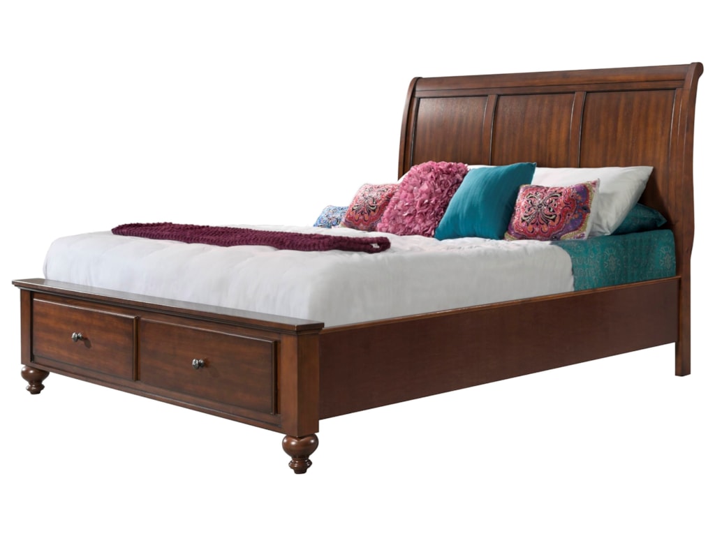 Elements International Chatham Full Sleigh Bed With Storage Royal Elements International Chathamfull Sleigh Bed