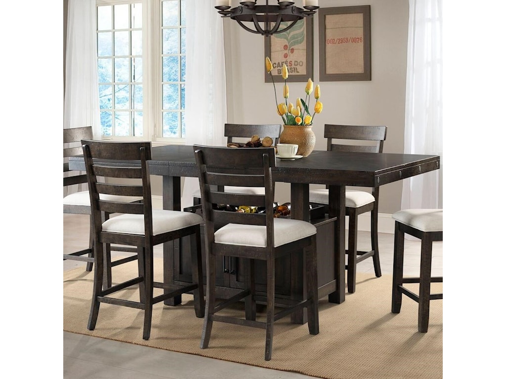 Elements Colorado Counter Height Dining Set With Built In Storage Royal Furniture Pub Table And Stool Sets