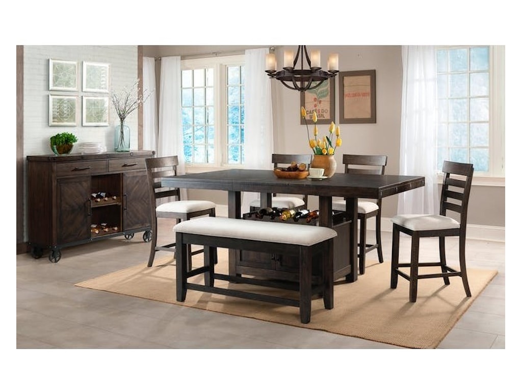 Elements International Colorado Transitional Counter Height Table
