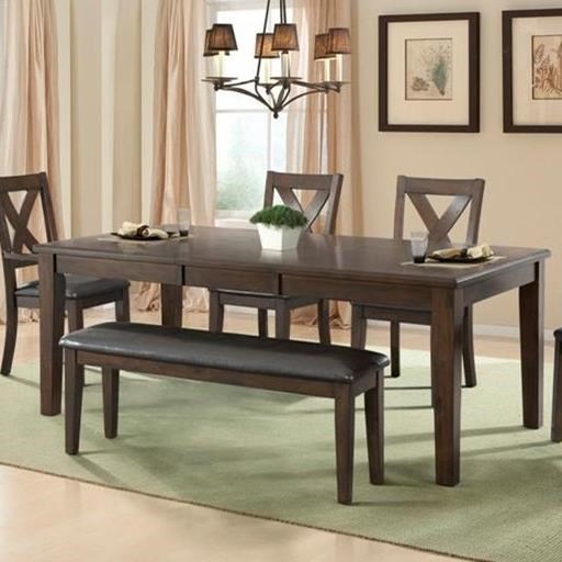 Elements International Cooper Ridge Dining Table With 18 Inch Leaf