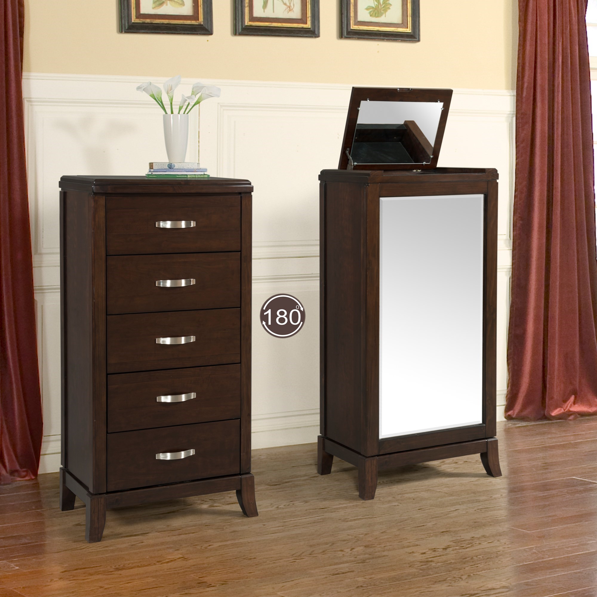 Elements International Delaney Spinning Five Drawer Lingerie Chest