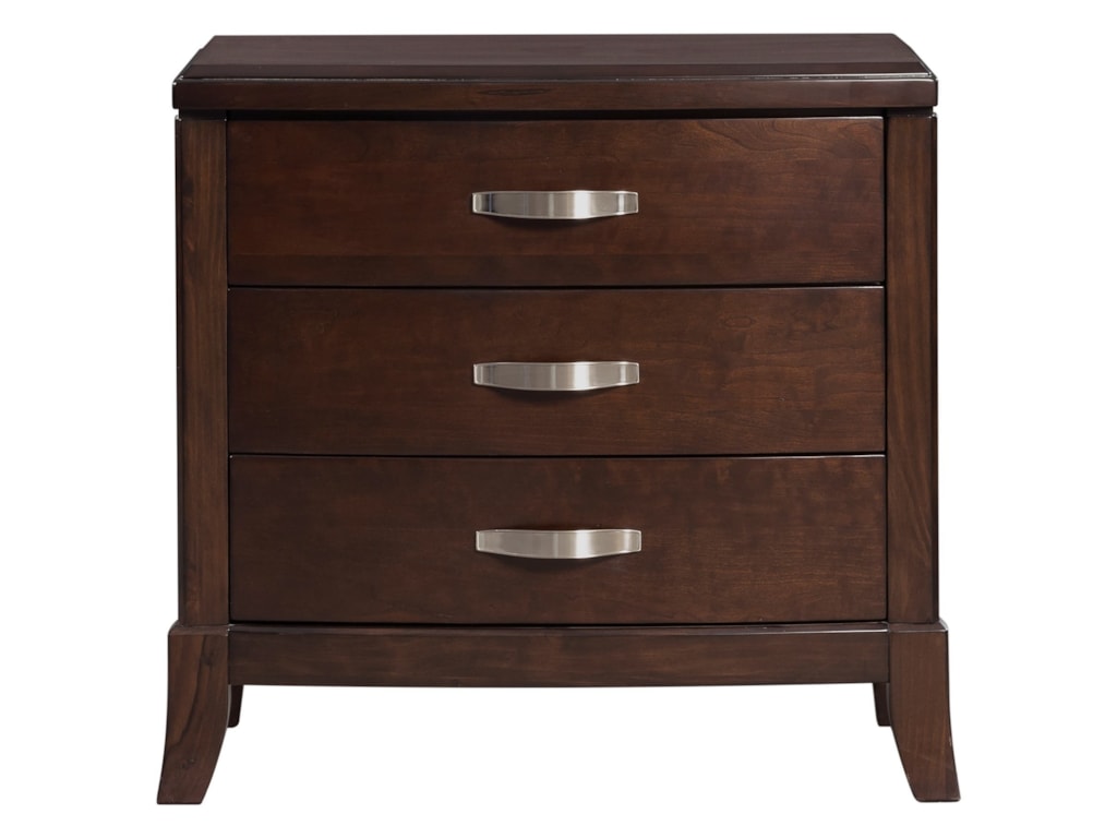 Elements International Delaney Dl600ns 3 Drawer Nightstand With Delaney 3 Drawer Nightstand With Sliding Top By Elements International