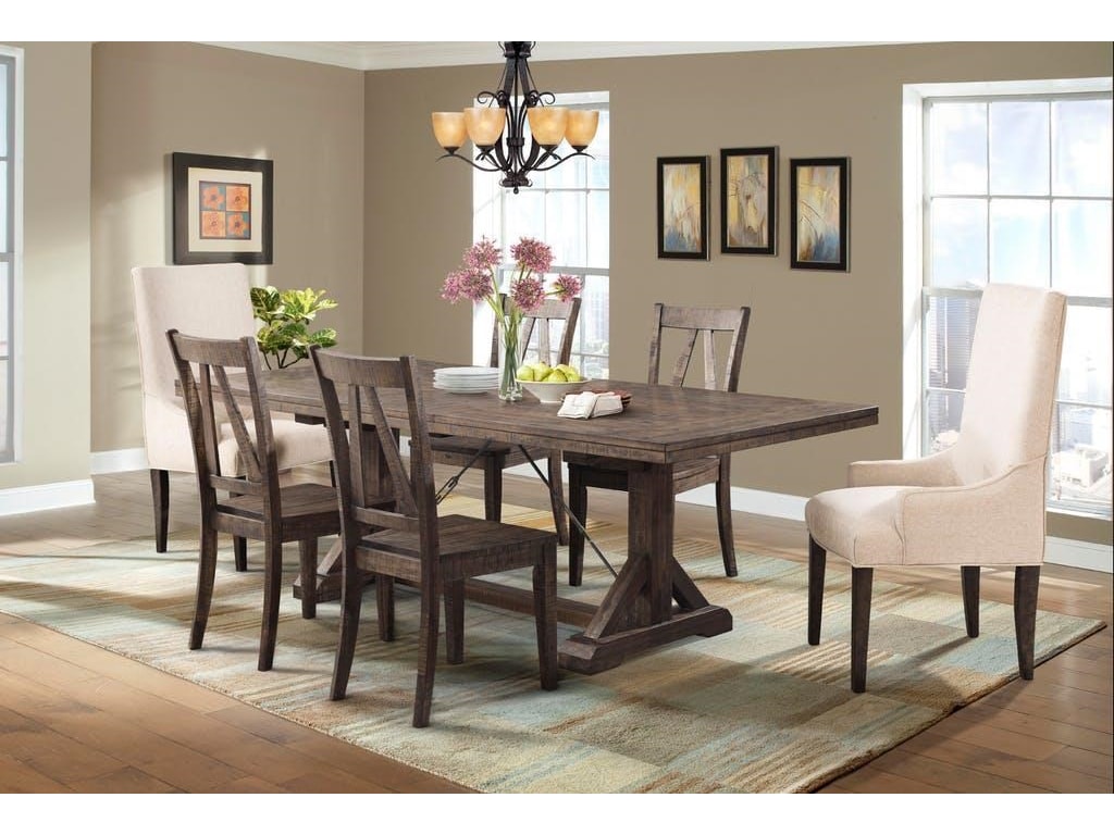 Finn Dining Table 4 Side Chairs 2 Parsons By Elements International At Great American Home