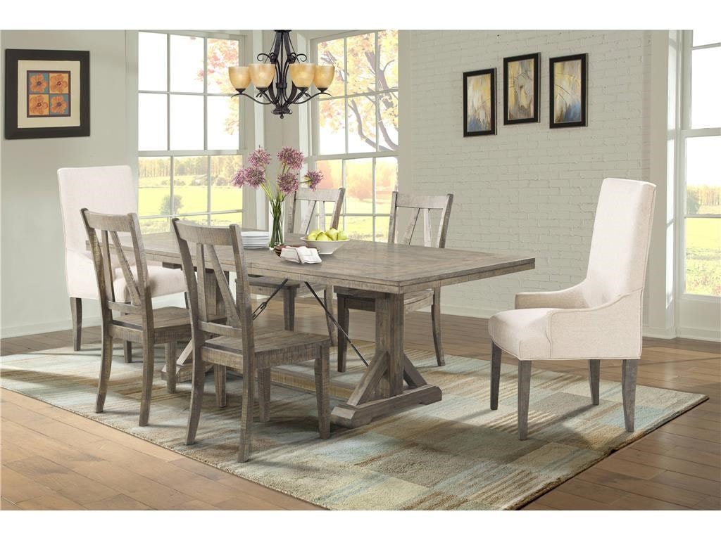 Elements International Finn Elem Grp Dfn100 Tbl 6 Dining Table 4 Elements International Finn Dining Table 4 Side Chairs 2 Parsons