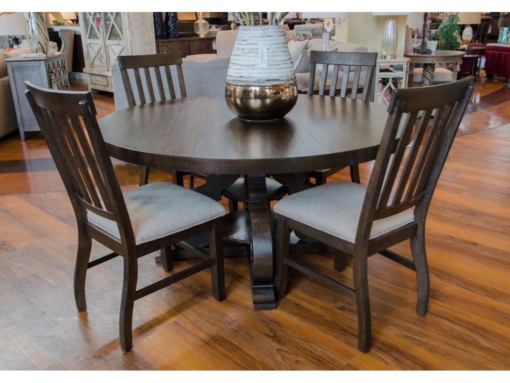 Elements International Stone Elem Grp Dst180 Tbl 4 Round Dining Elements International Stoneround Dining Table 4 Side Chairs