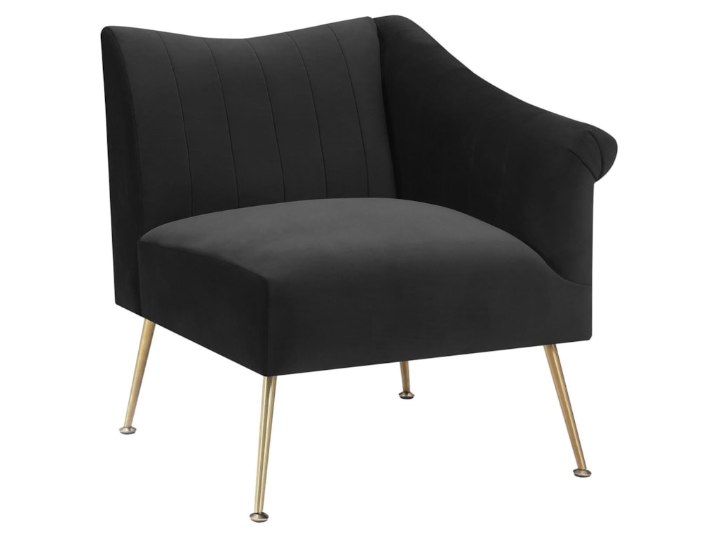 Elements International Elena Mid Century Modern Corner Chair