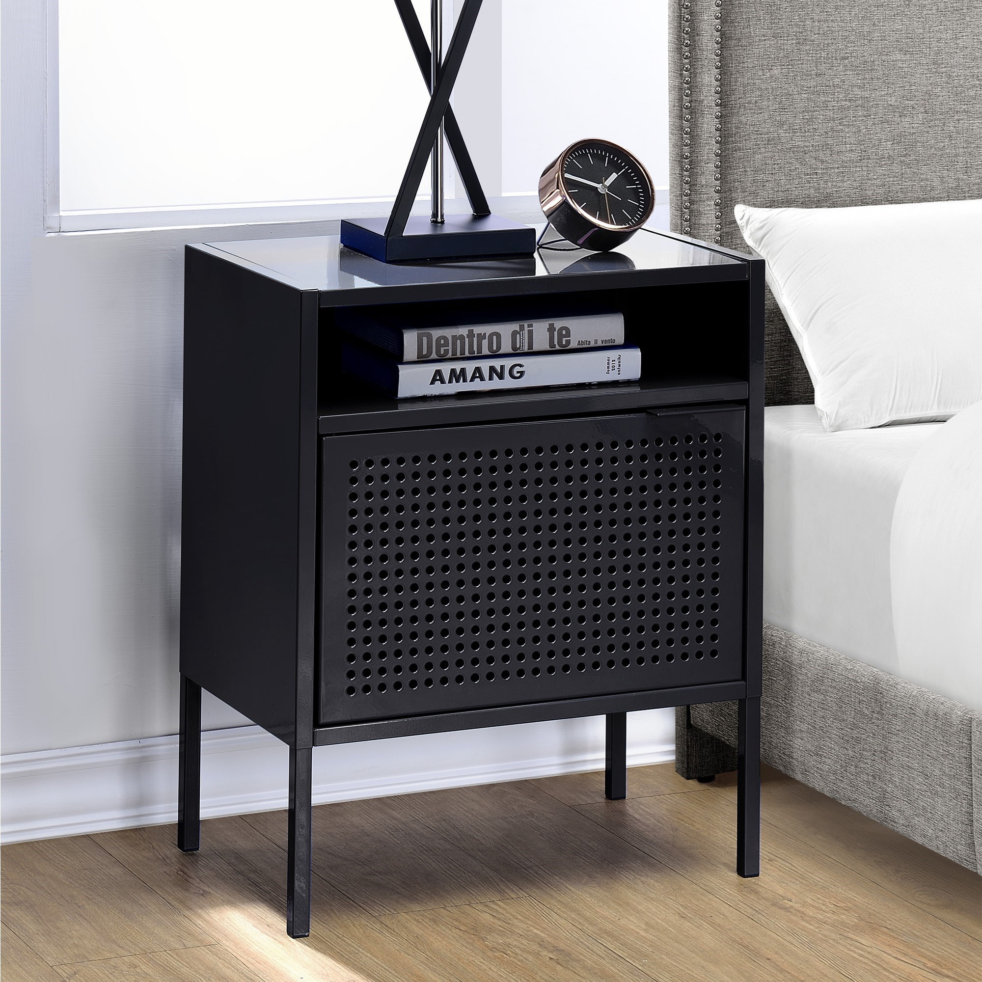 Elements Ember Contemporary Nightstand With Usb Port Royal Furniture Nightstands