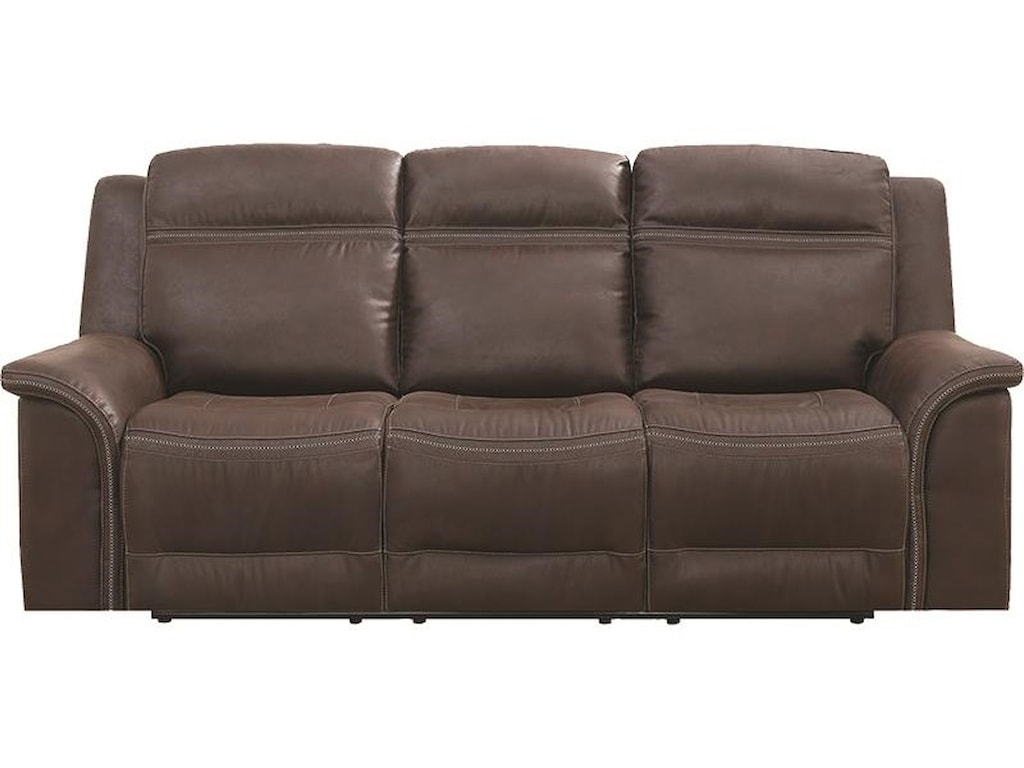 Emerson Upholstery Dual Reclining Sofa With Headrests And Usb Ports By Elements International At Darvin Furniture