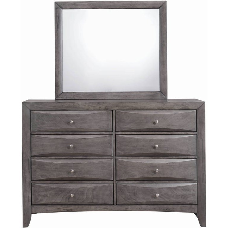 Elements International Emily Eg100drmr 8 Drawer Dresser And Mirror