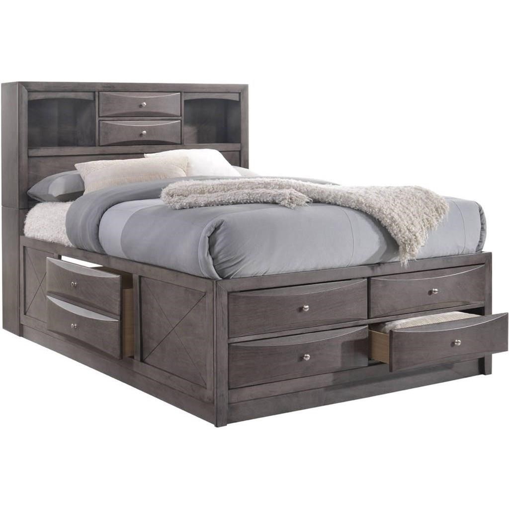 Elements Emily Twin Storage Bed With Dovetail Drawers Royal