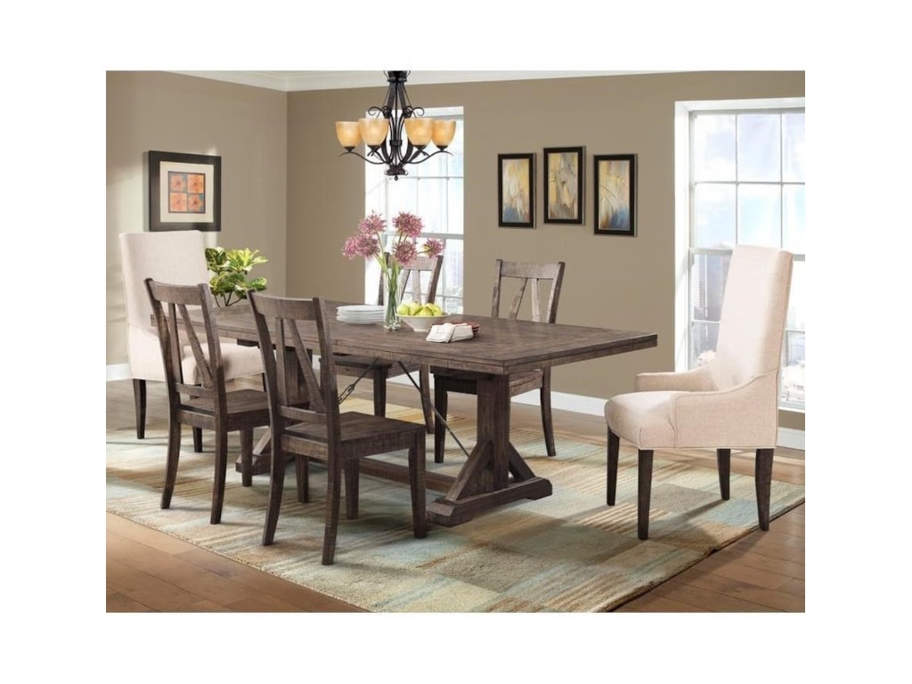 Elements Finn Rustic Table And Chair Set Royal Furniture
