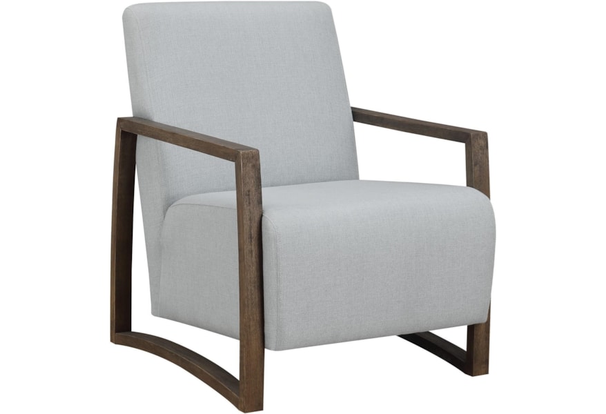 Elements International Furman Contemporary Accent Chair With Exposed Wood Arms Lindy S Furniture Company Exposed Wood Chairs