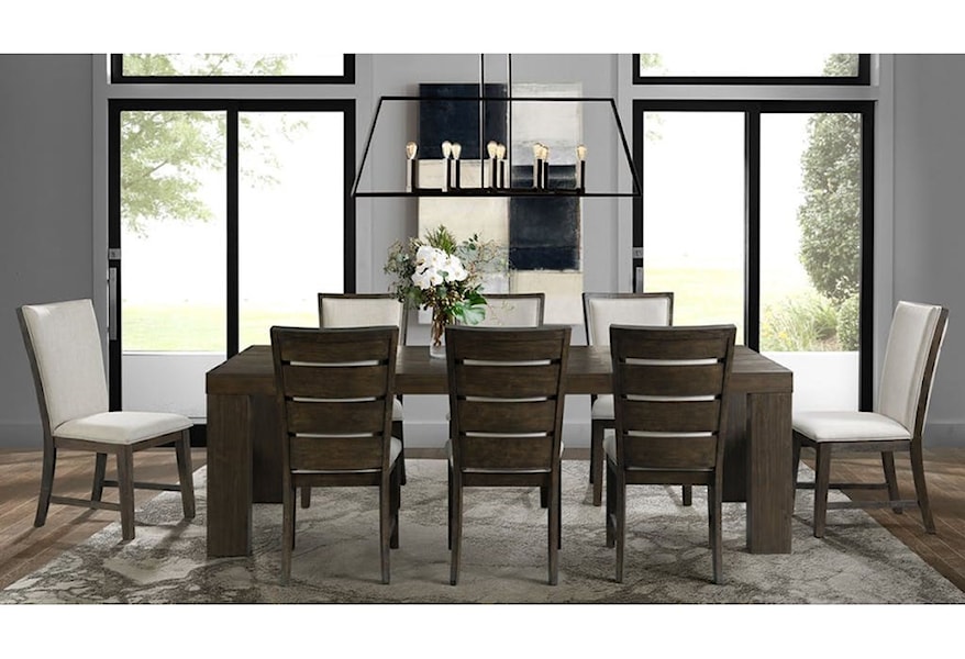 Elements International Grady Contemporary Dining Table Set With 8