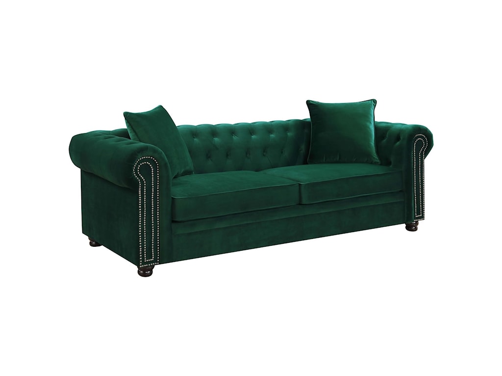 Elements Greenwich Transitional Chesterfield Sofa With Nailhead Trim Royal Furniture Sofas Casual and modern sleeper sofa. greenwich chesterfield sofa