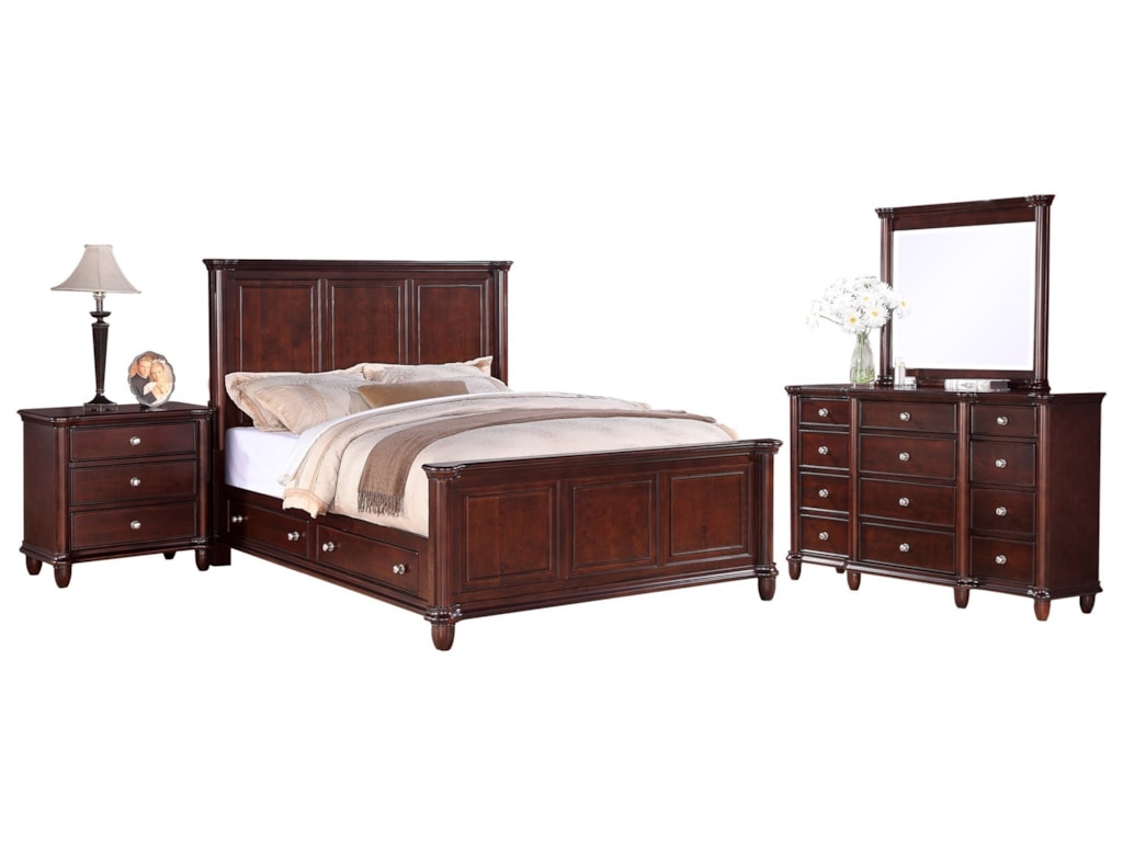 Elements Hamilton Queen 4 Piece Bedroom Set Royal Furniture