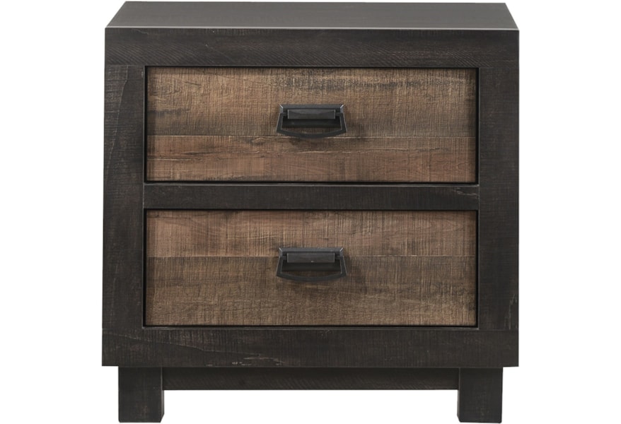 Elements International Harlington Two Tone 2 Drawer Nightstand Lindy S Furniture Company Nightstands