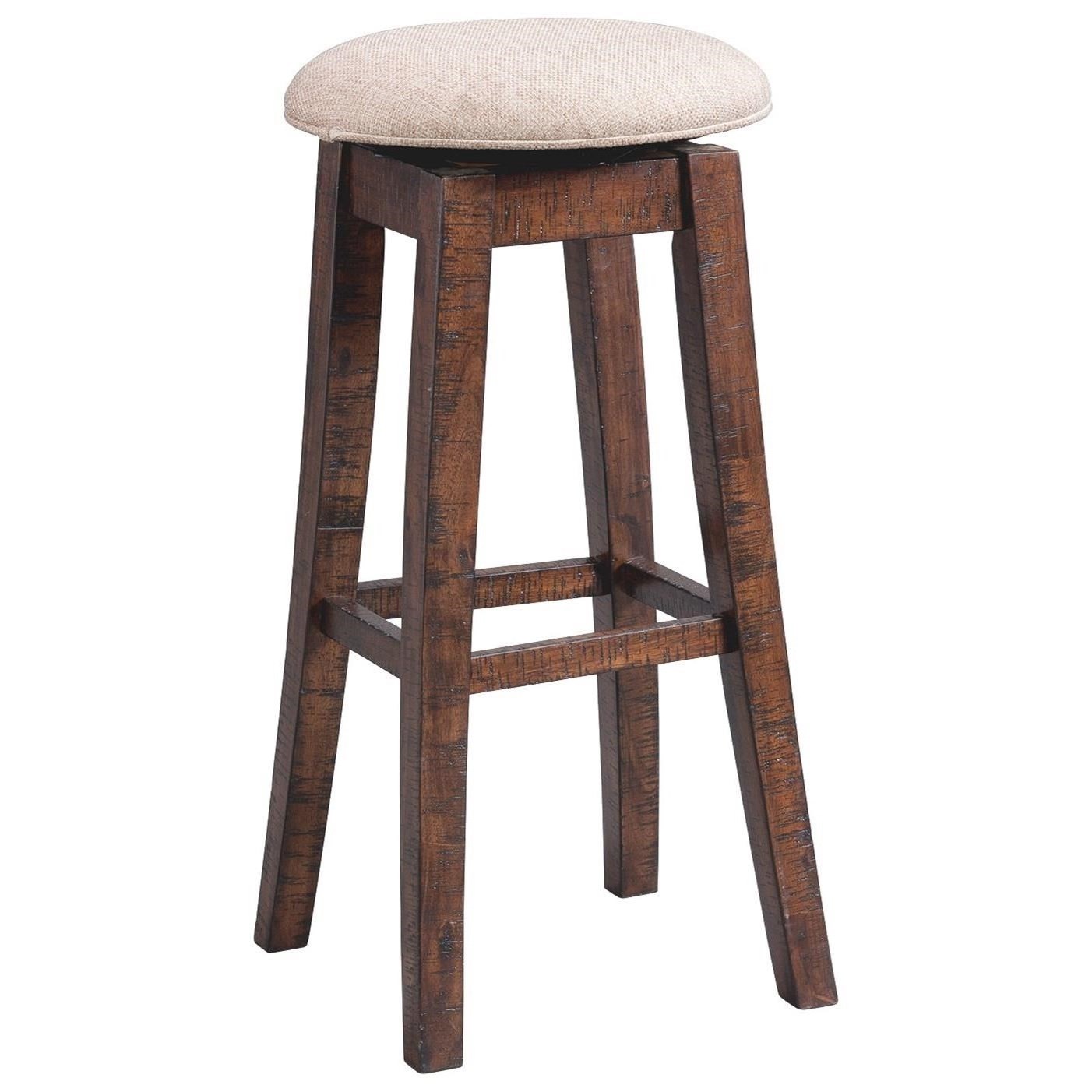 Elements International Jax 30 Swivel Backless Bar Stool