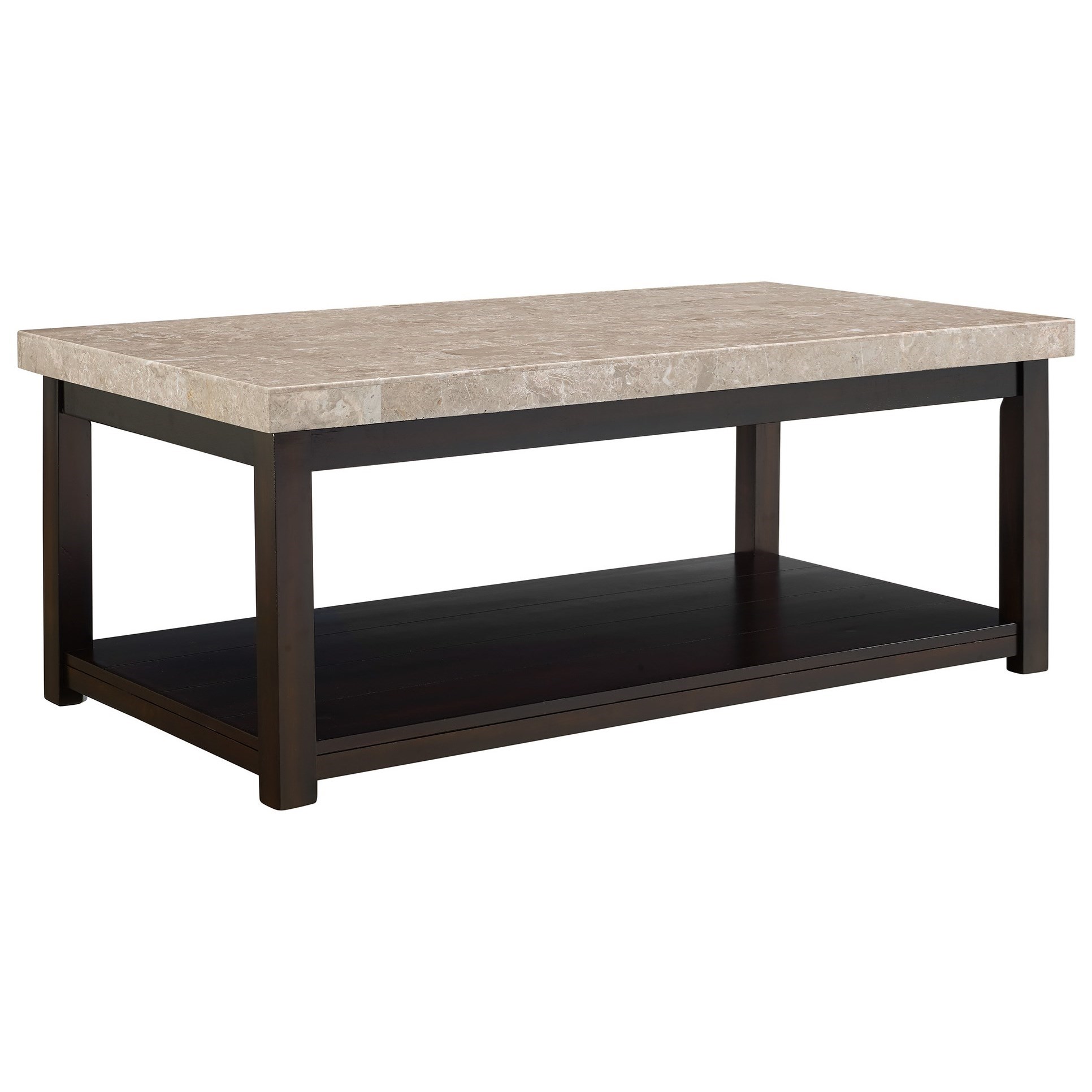 Elements Kansas Rectangular Coffee Table With Marble Top Royal Furniture Cocktail Coffee Tables