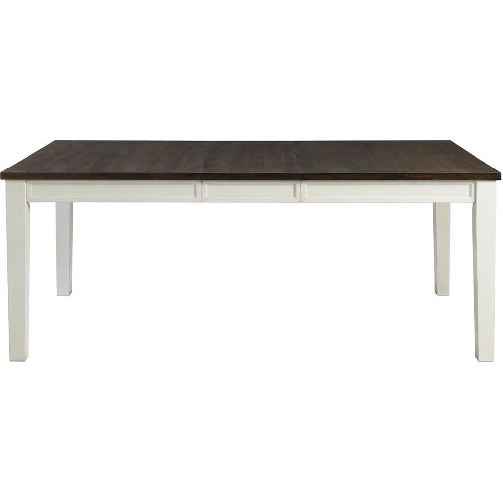 Elements International Kayla Two Tone Rectangular Dining Table With 2 Drawers Zak S Home Dining Tables