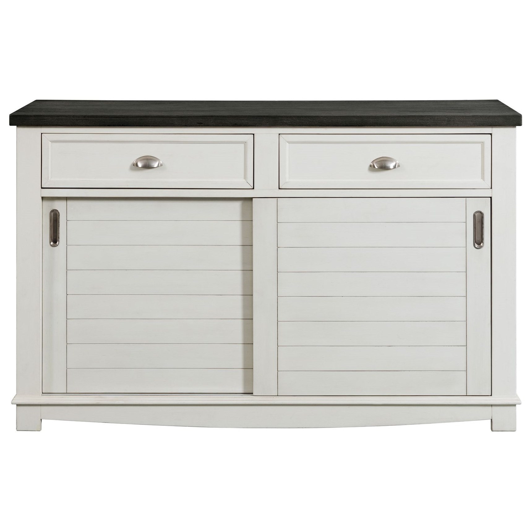 Elements Kayla Two Tone Server With Felt Lined Drawers And