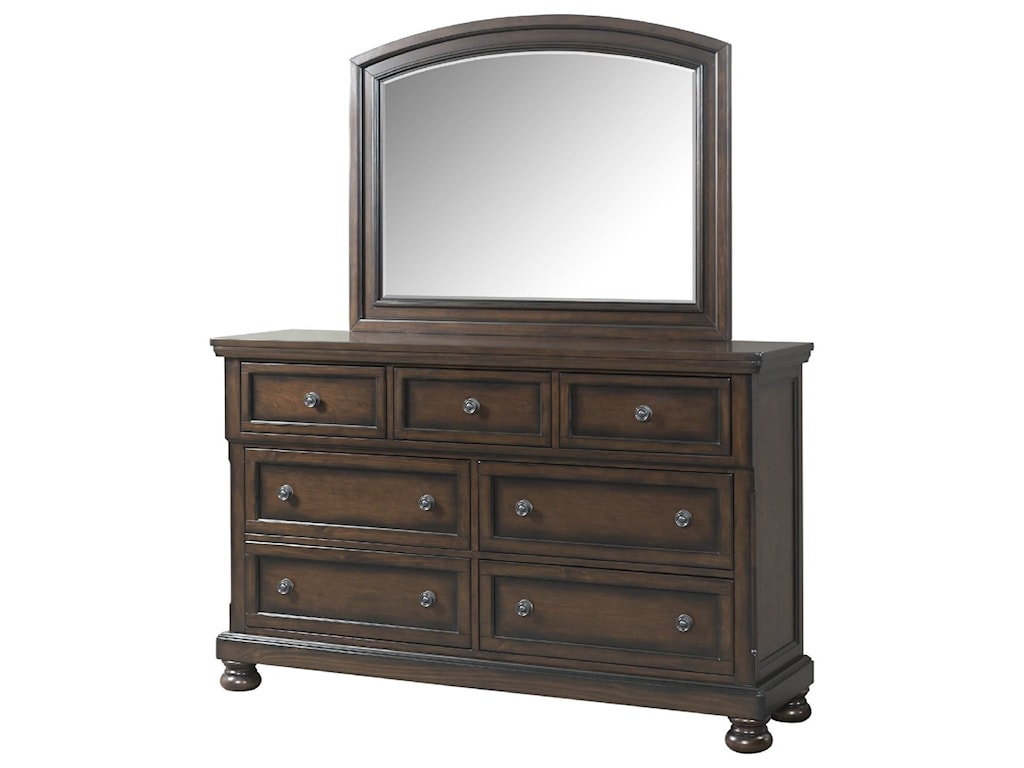 Elements Kingston Dresser And Mirror Set With Hidden Drawer
