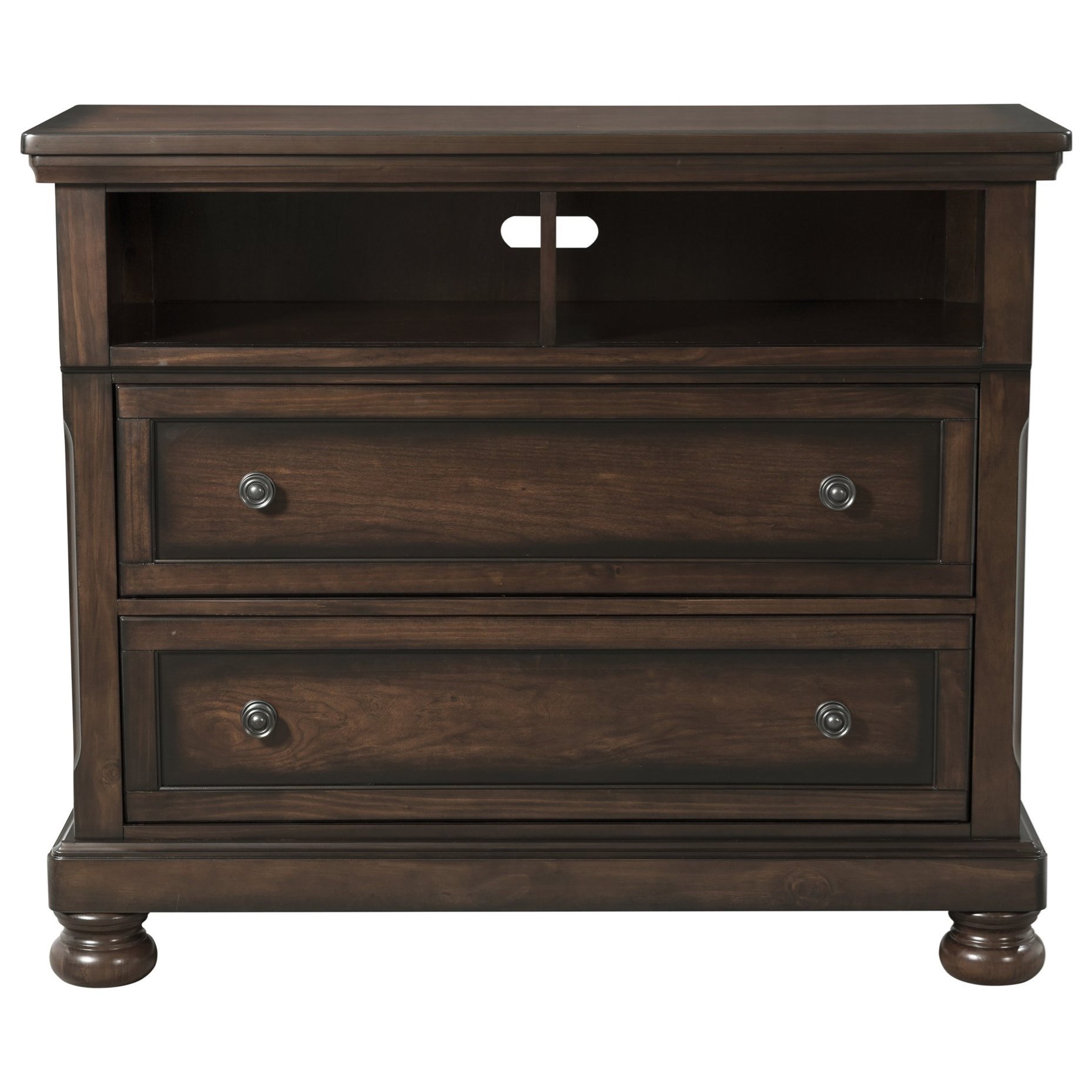 Elements International Kingston Media Chest With Rich Walnut