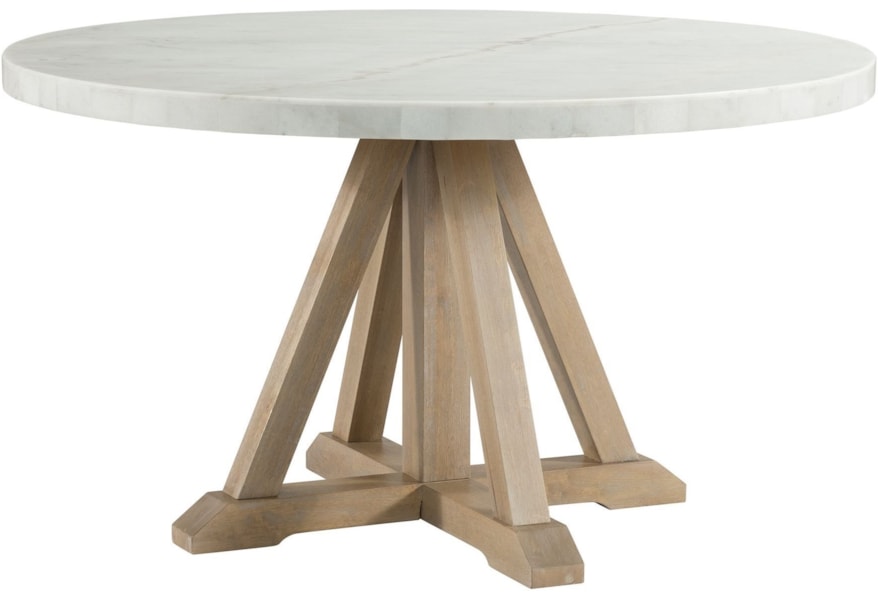 Elements International Lakeview Cdlw180rdt Round Dining Table With White Marble Top Becker Furniture Dining Tables