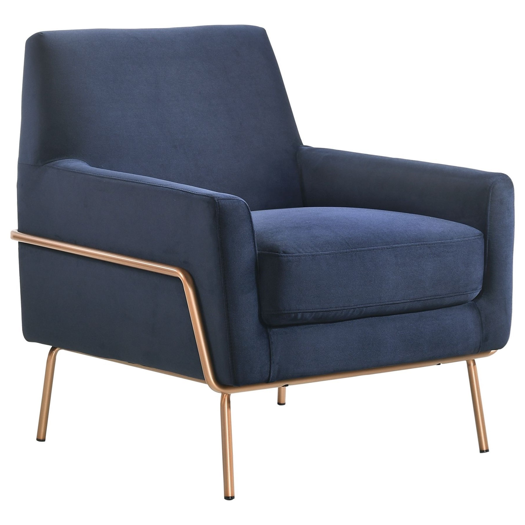 Elements International Lampur Modern Accent Chair With Gold Finished Legs Lindy S Furniture Company Upholstered Chairs