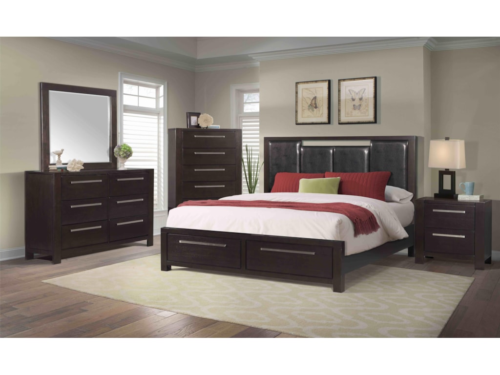 Elements International LansingKing Low Profile Bed