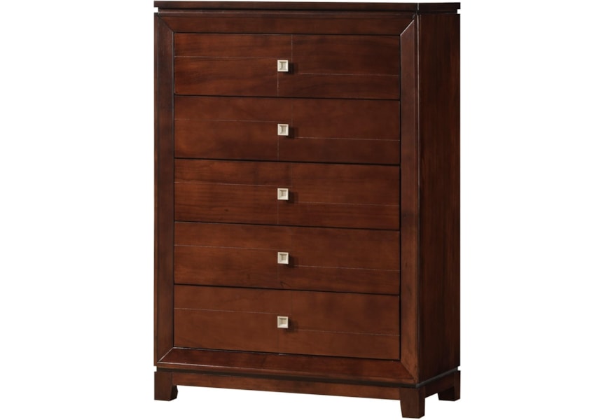 Elements International London Casual 5 Drawer Chest With Felt Lined Top Lindy S Furniture Company Chests London Casual 5 Drawer Chest