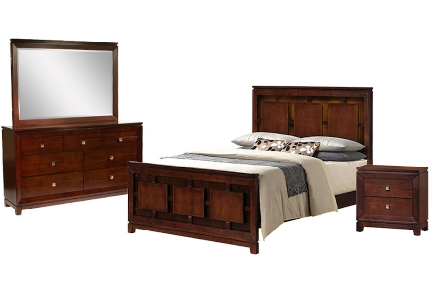 Elements International London 4 Piece Queen Bedroom Set Story Lee Furniture Bedroom Groups