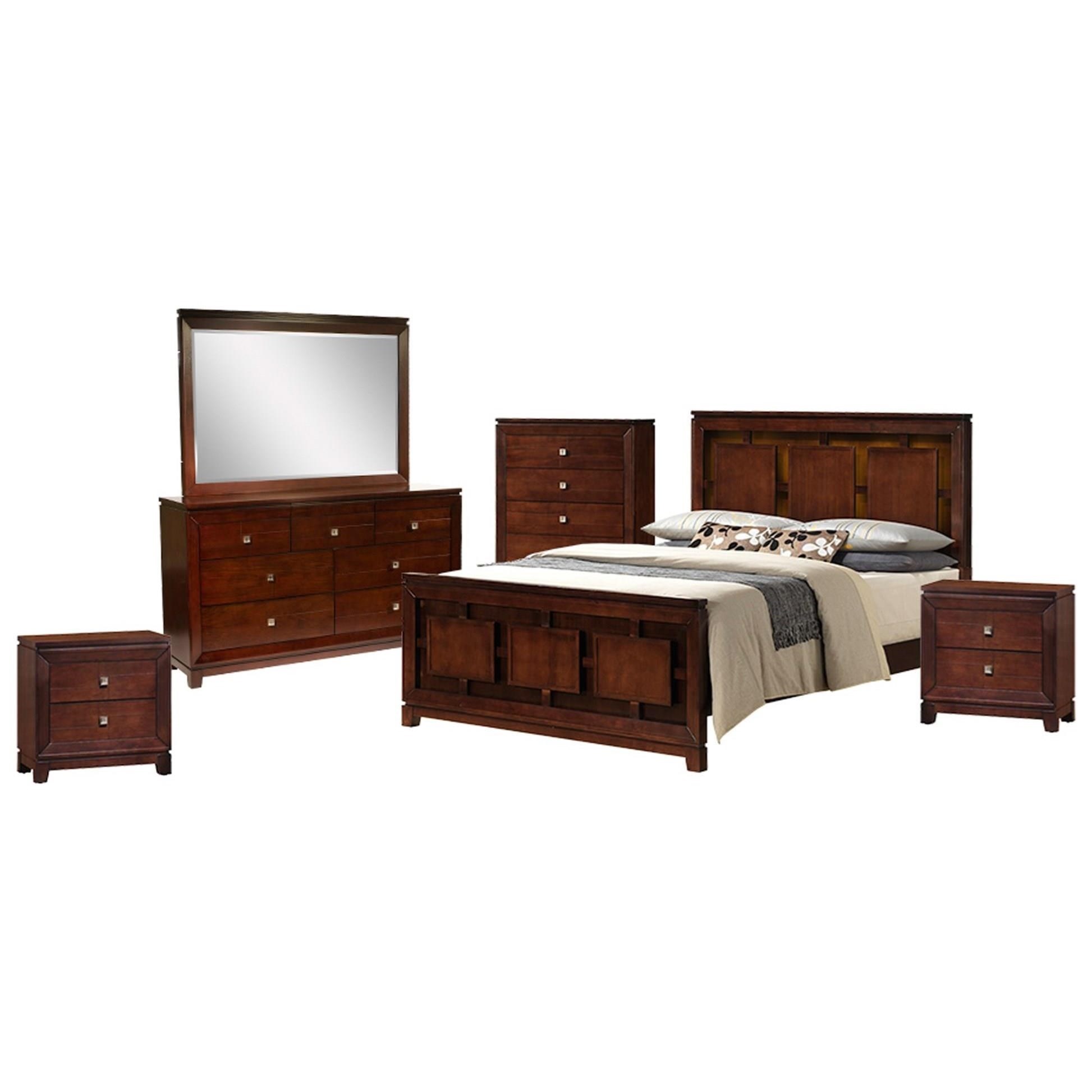 Elements International London 6 Piece Queen Bedroom Set Lindy S