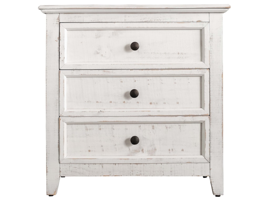 Elements Luis Transitional Distressed 3 Drawer Accent Chest