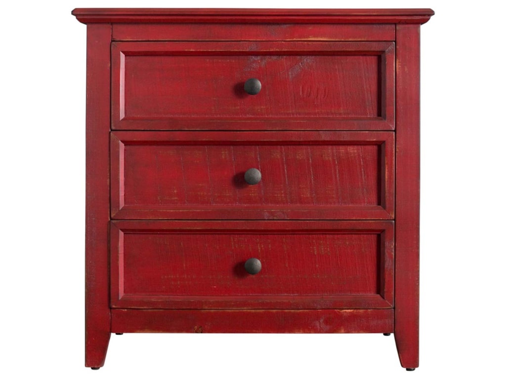 Elements Luis Transitional Distressed 3 Drawer Accent Chest Royal Furniture Accent Chests