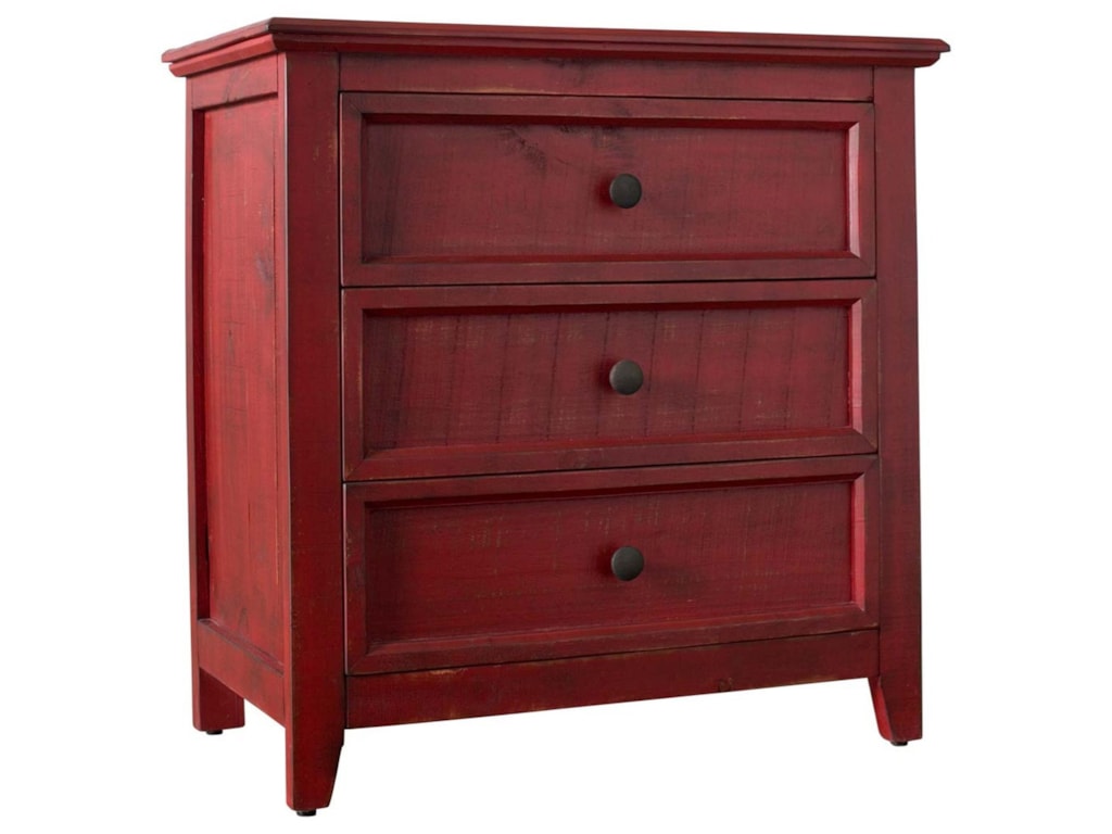 Elements Luis Transitional Distressed 3 Drawer Accent Chest Royal Furniture Accent Chests