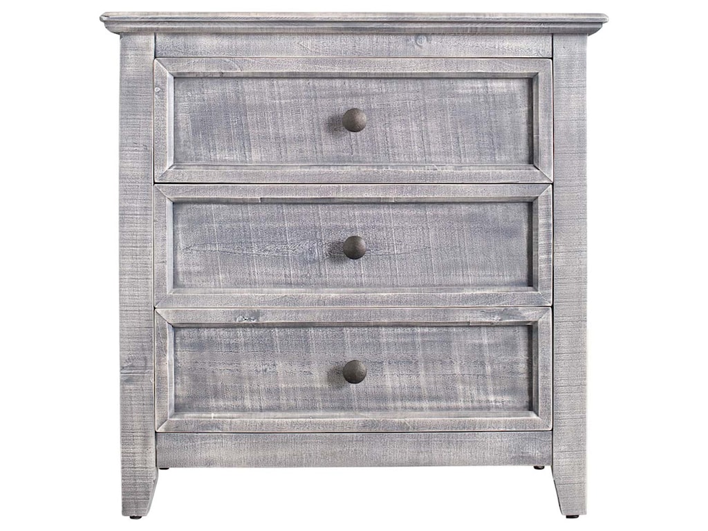 Elements Luis Transitional Distressed 3 Drawer Accent Chest