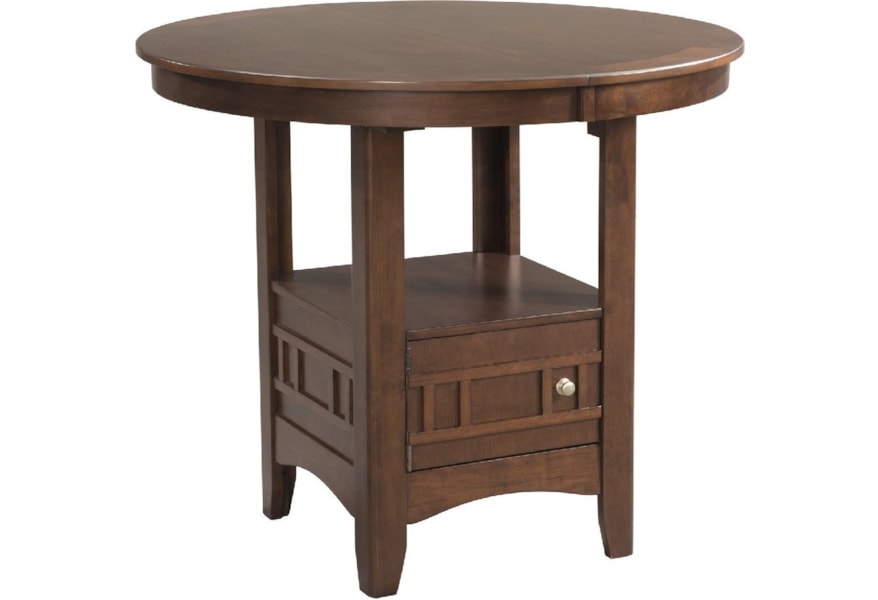 Elements International Max Counter Height Pub Table With Storage And Leaf Lindy S Furniture Company Pub Tables
