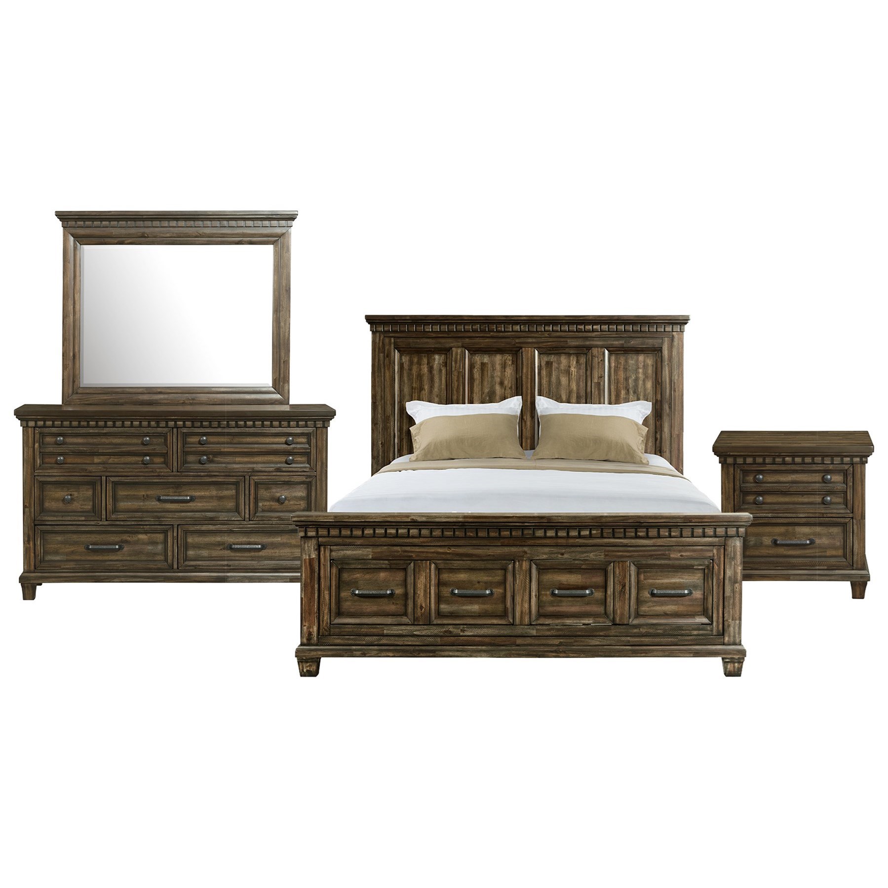Elements International Mccabe King 4 Piece Bedroom Group Johnny Janosik Bedroom Groups
