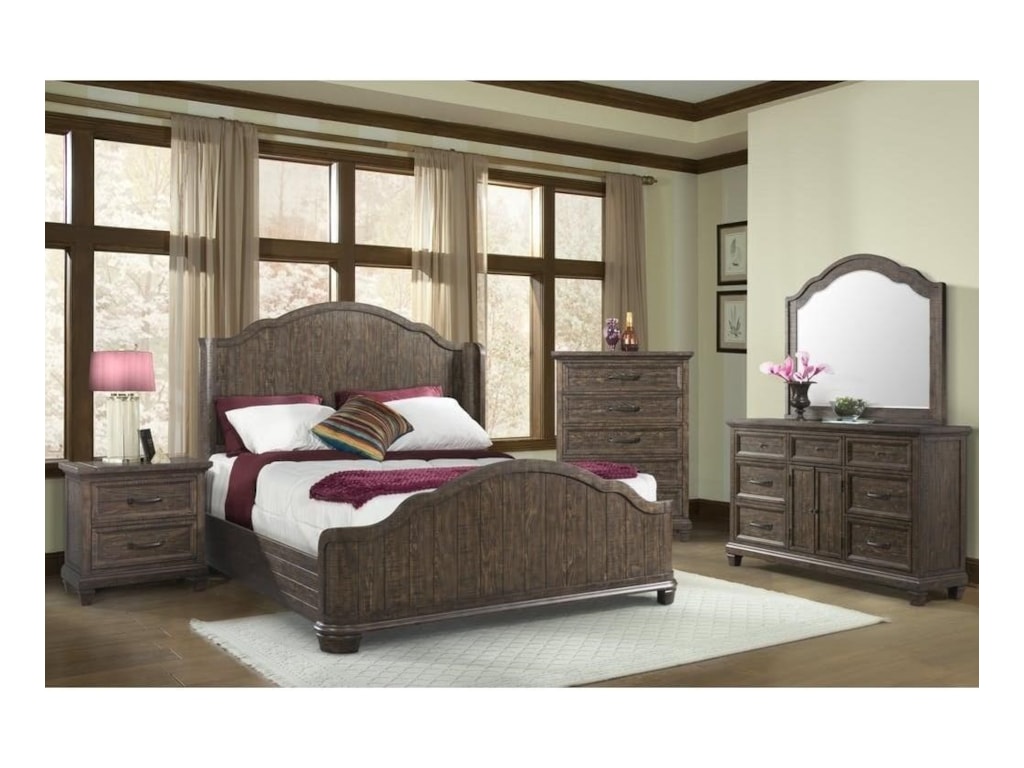 Elements International Mill ValleyWinged King Bed