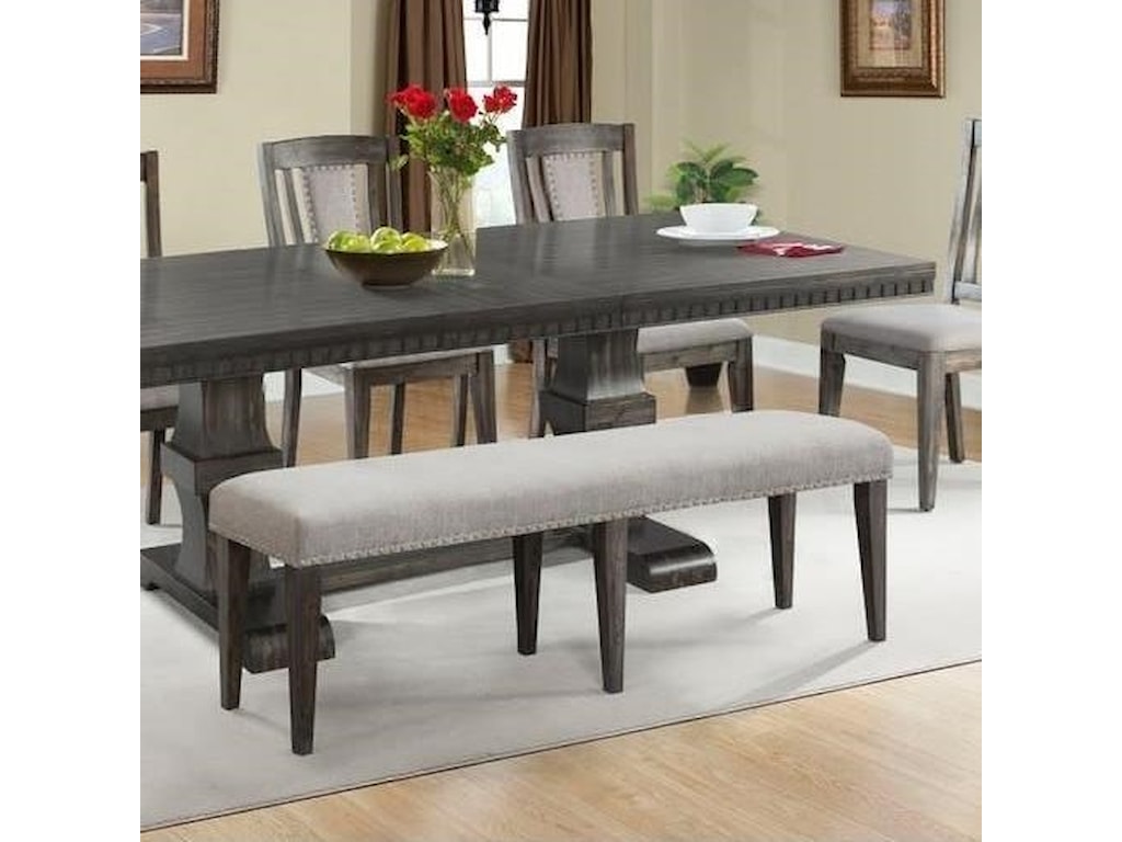 Elements International Morrison Dmo100bn Upholstered Bench With Elements International Morrisonupholstered Bench