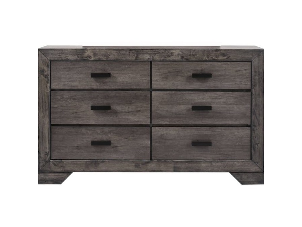 Elements International Nathan Nh100dr Rustic Dresser With Six