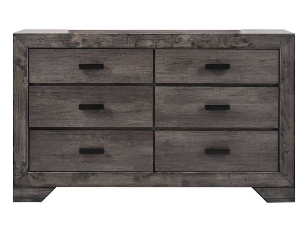 Elements International Nathan Nh100dr Rustic Dresser With Six